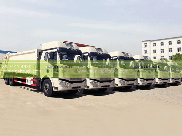 FAW 20CBM Waste Compactor Truck Team
