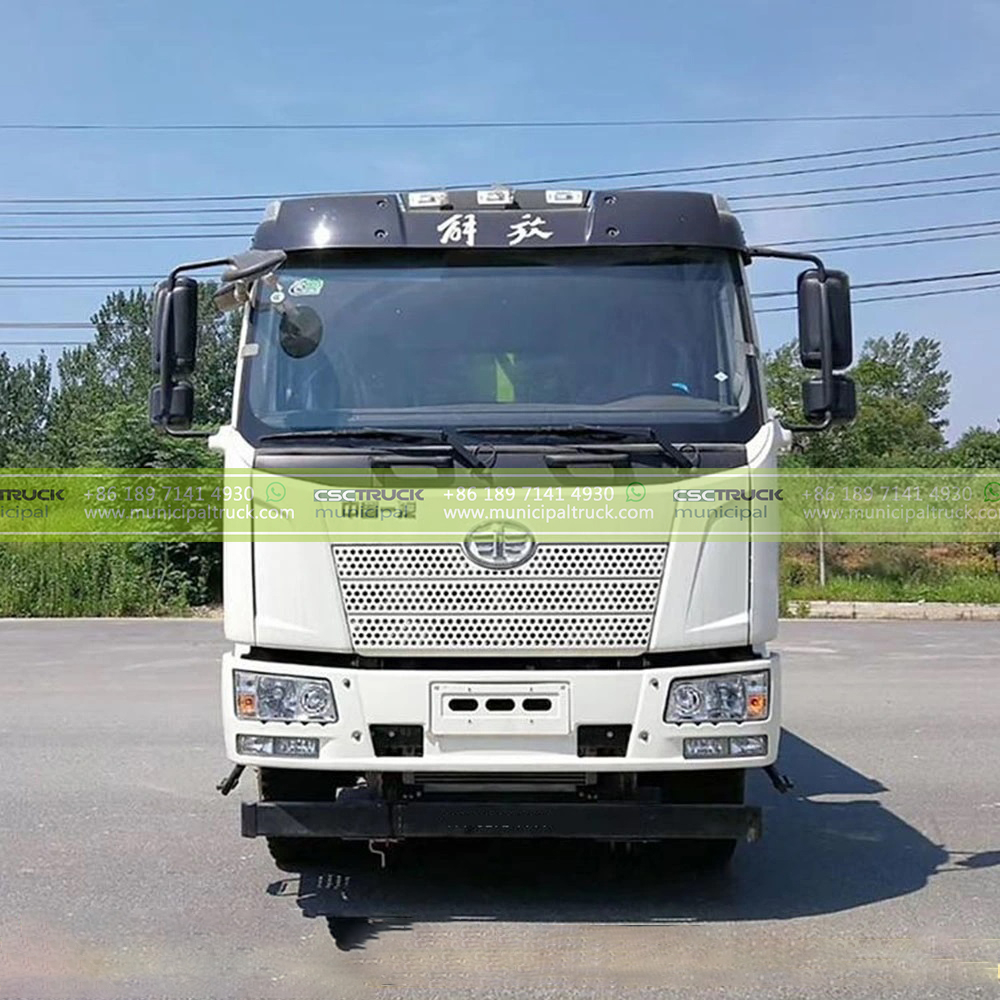 FAW 14CBM Garbage Compactor Vehicle Head View FAW 14CBM Garbage Compactor Vehicle Head View