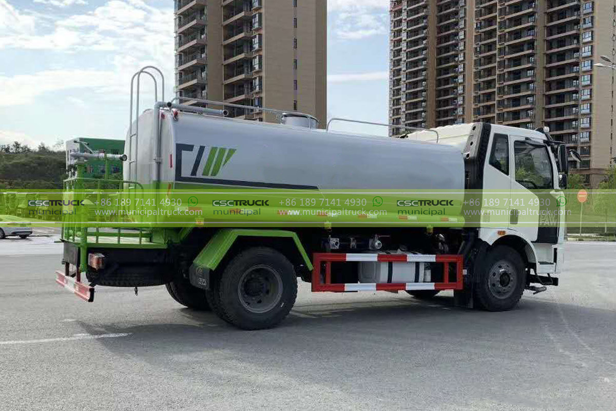 FAW High Pressure Water Bowser Truck Back FAW High Pressure Water Bowser Truck Back