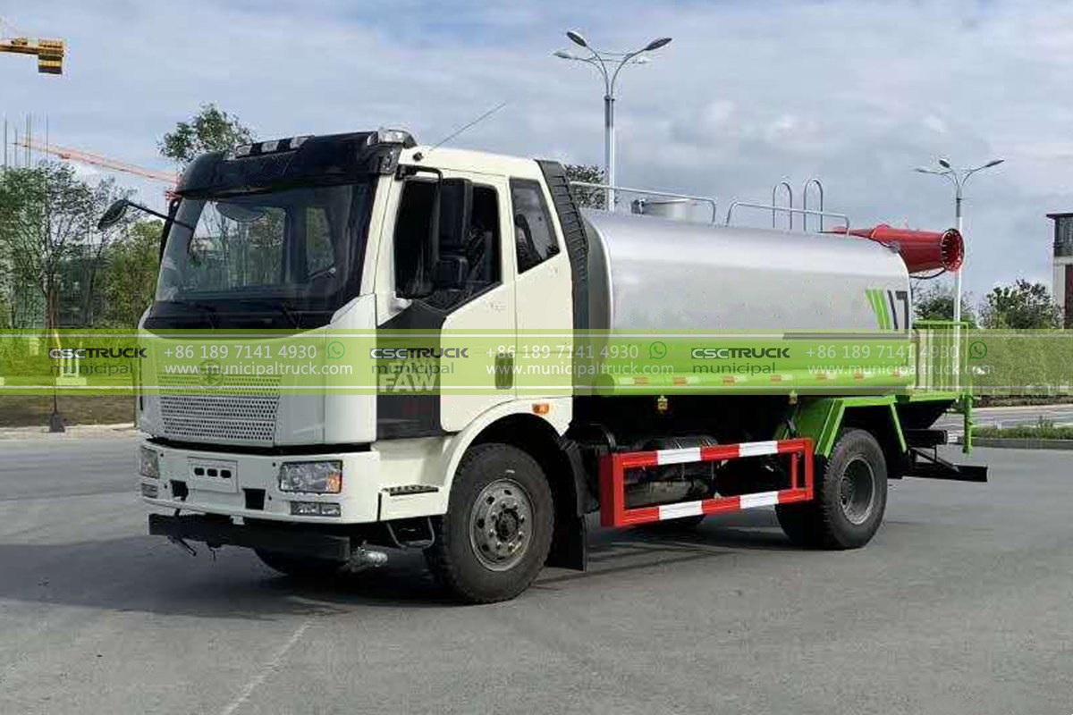 FAW High Pressure Water Bowser Truck Right Side FAW High Pressure Water Bowser Truck Right Side