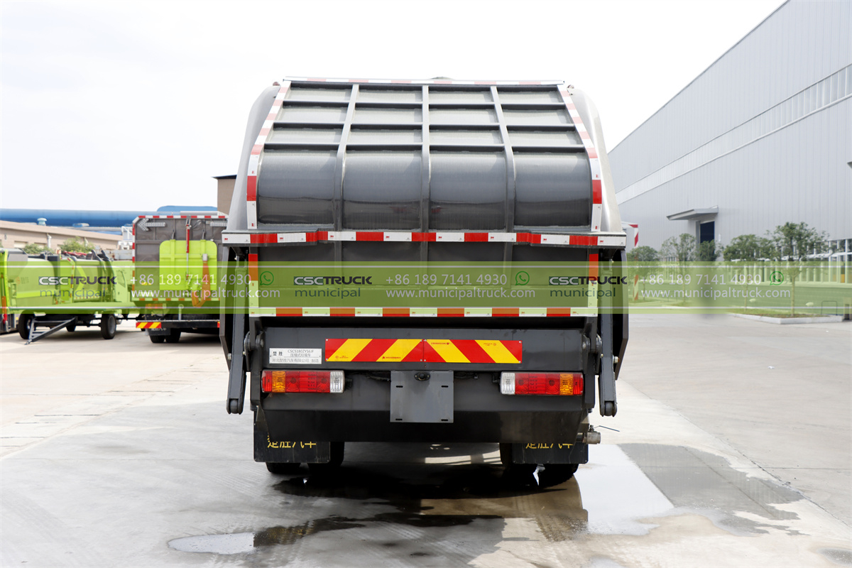 FAW Garbage Removal Compactor Truck Back FAW Garbage Removal Compactor Truck Back