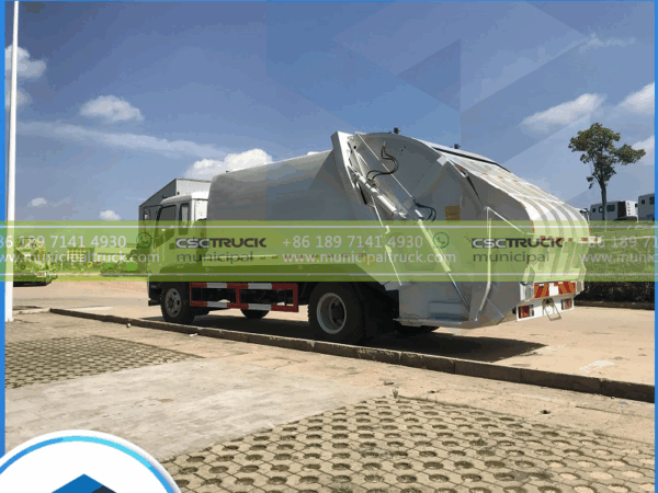 ISUZU 10CBM Rear Loader Waste Truck Back
