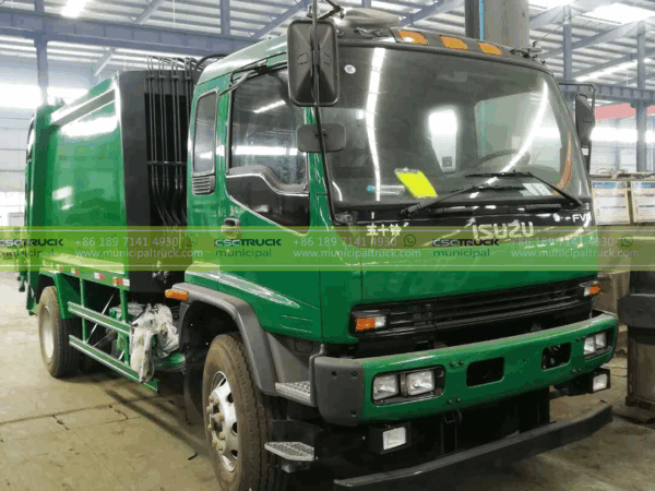 ISUZU 14CBM Rear Loader Refuse Truck Head