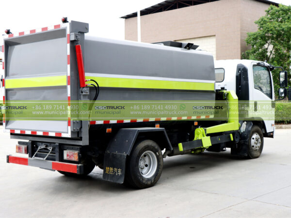 ISUZU 5CBM Side Loader Garbage Truck Back Side Loader