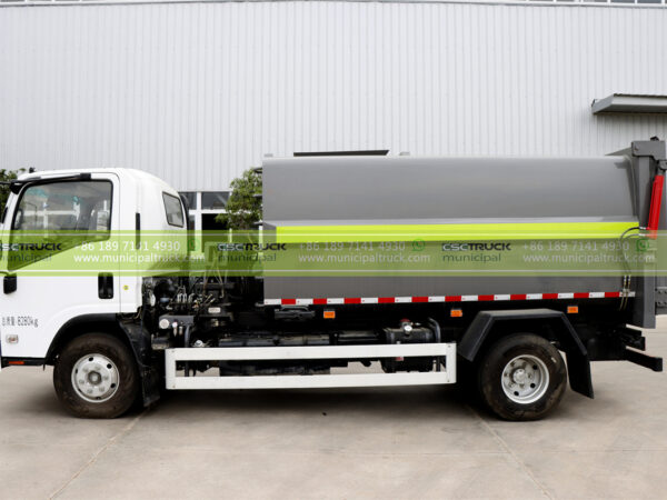 ISUZU 5CBM Side Loader Garbage Truck Container Left