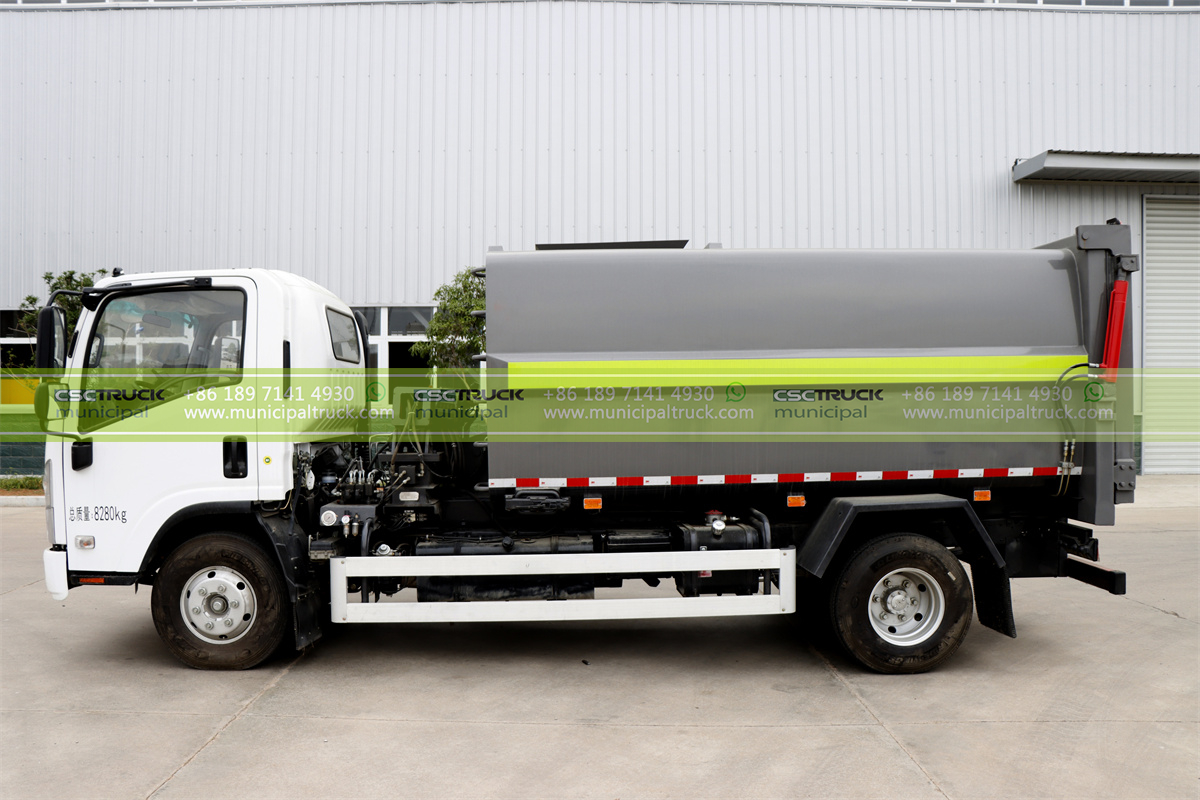 ISUZU 5CBM Side Loader Garbage Truck Container Left ISUZU 5CBM Side Loader Garbage Truck Container Left