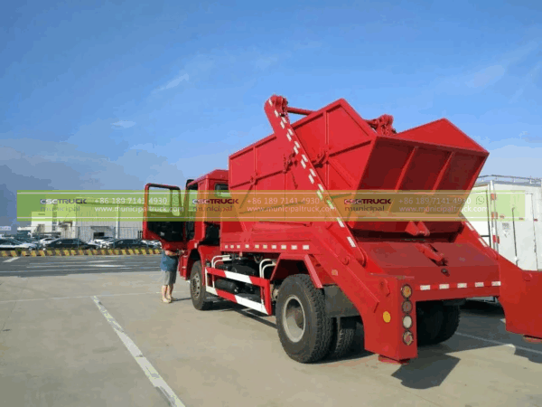 SHACMAN 10CBM Skip Loader Garbage Truck Back
