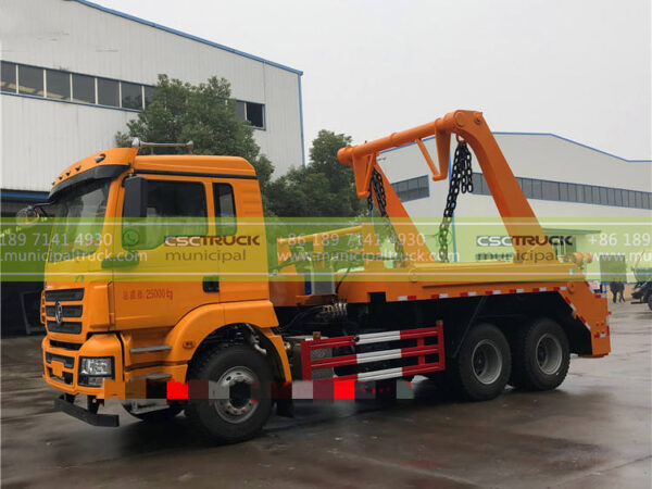 SHACMAN 14CBM Swing Arm Garbage Truck Side