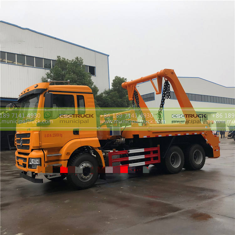 SHACMAN 14CBM Swing Arm Garbage Truck Side SHACMAN 14CBM Swing Arm Garbage Truck Side