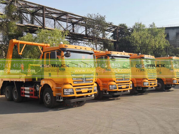 SHACMAN 14CBM Swing Arm Garbage Truck Team 2