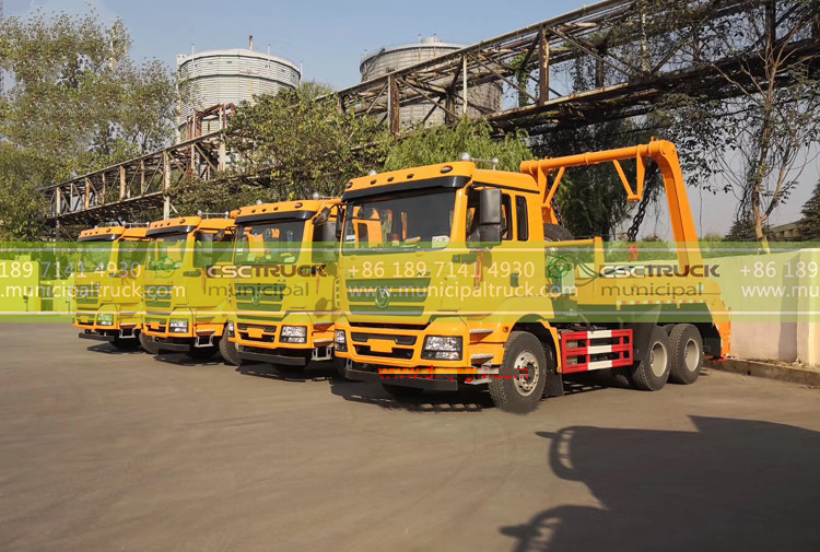 SHACMAN 14CBM Swing Arm Garbage Truck Team SHACMAN 14CBM Swing Arm Garbage Truck Team