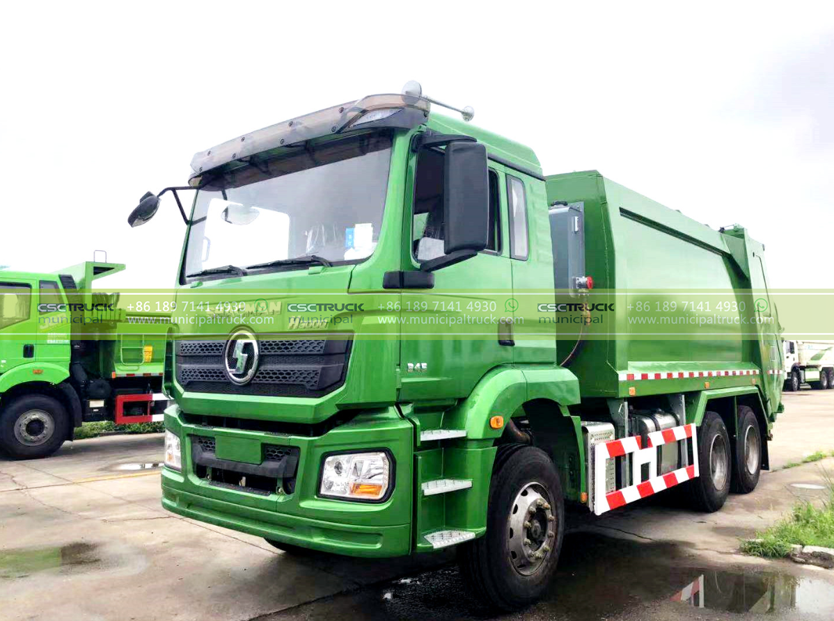 SHACMAN 20CBM Rear Loader Refuse Truck Head Side SHACMAN 20CBM Rear Loader Refuse Truck Head Side