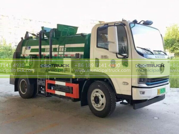 SHACMAN Electric Side Loader Truck Side View