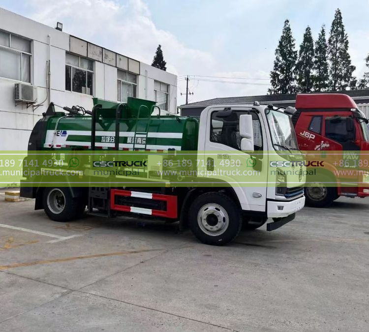 SHACMAN 8CBM Electric Waste Disposal Side loader SideSHACMAN Electric Side Loader Truck SHACMAN Electric Side Loader Truck Side