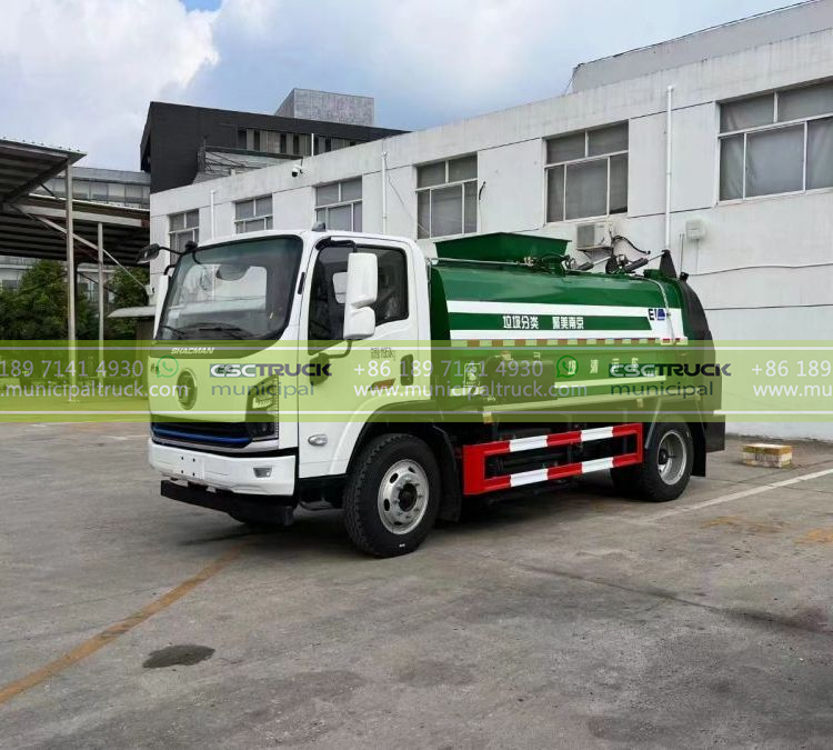 SHACMAN Electric Side Loader Truck Left SHACMAN Electric Side Loader Truck Left