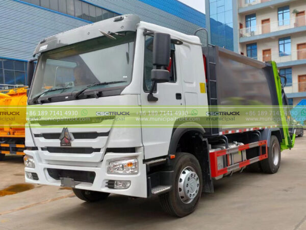 SINOTRUK 12CBM Rear Loader Garbage Truck Head