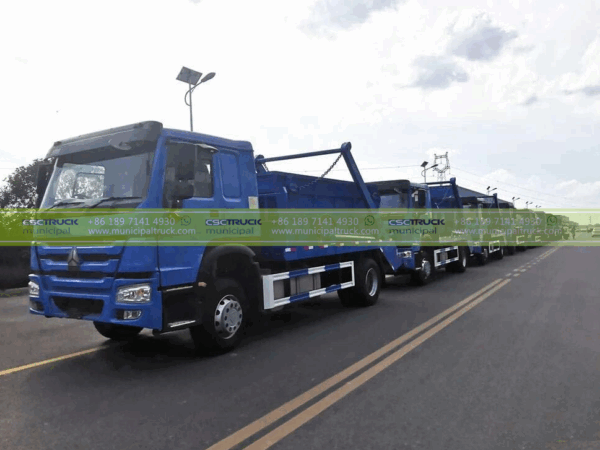 SINOTRUK 12CBM Skip Loader Garbage Truck Team
