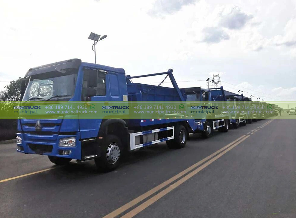 SINOTRUK 12CBM Skip Loader Garbage Truck Team SINOTRUK 12CBM Skip Loader Garbage Truck Team