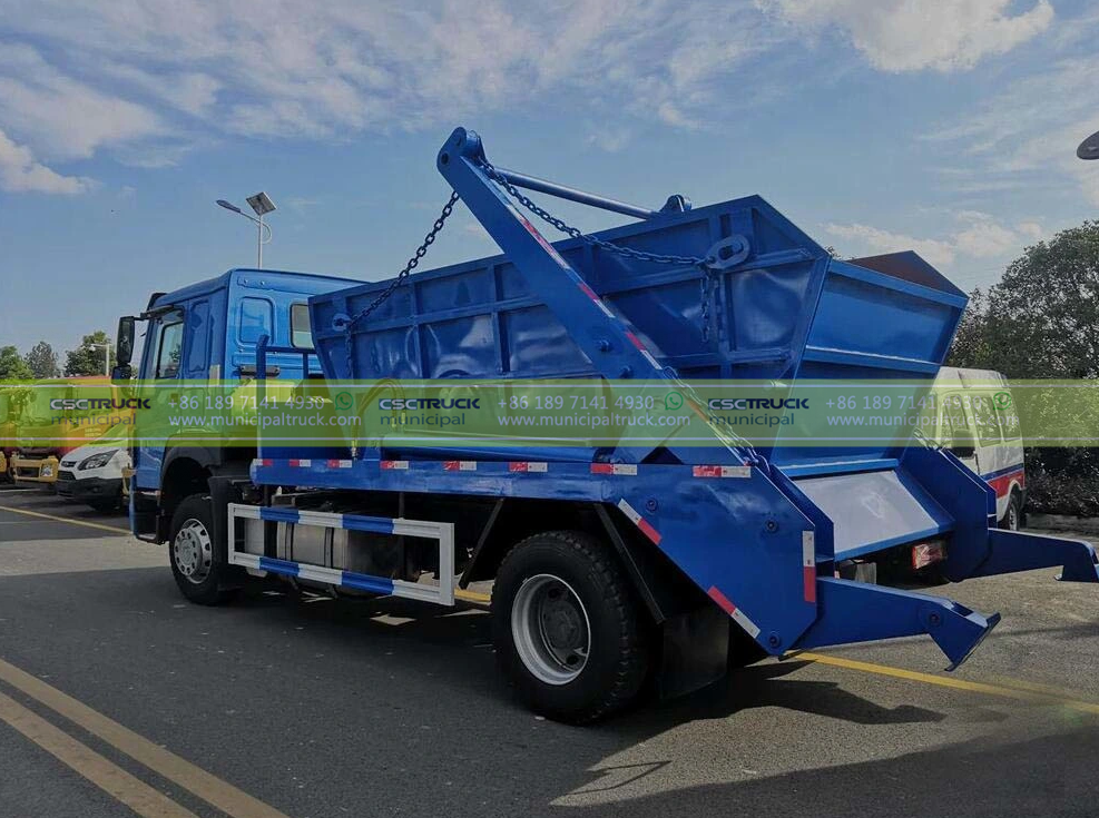 SINOTRUK 12CBM Skip Loader Garbage Truck Working SINOTRUK 12CBM Skip Loader Garbage Truck Working