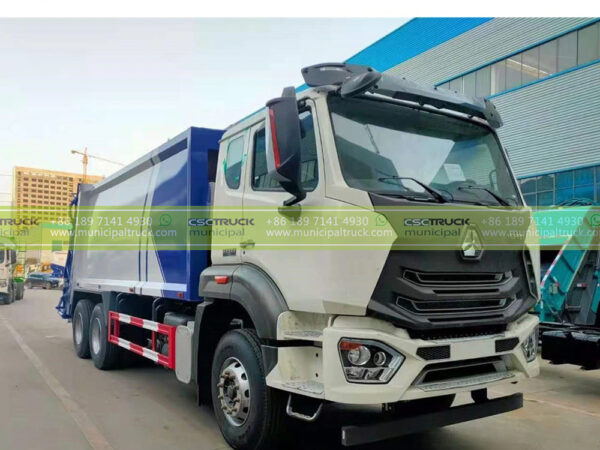 SINOTRUK 16CBM Trash Compactor Truck Head Right View