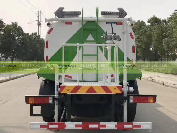 Shacman 10 Ton Greening Water Sprinkler Truck Back Details