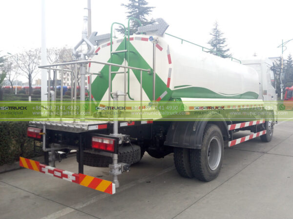 Shacman 10 Ton Greening Water Sprinkler Truck Back Side