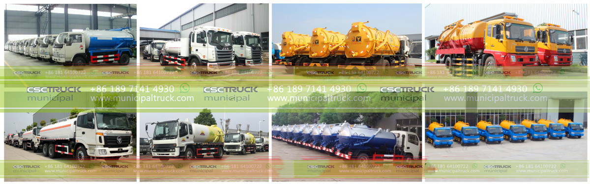 China sewage suction tank trucks in store for sale