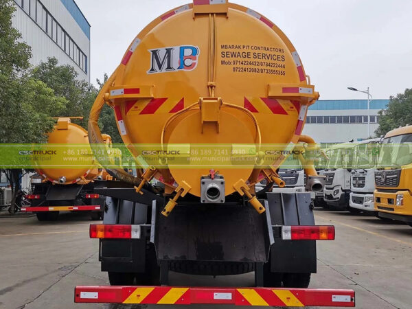 FAW 12 Ton Cesspit Emptier Vacuum Truck Back