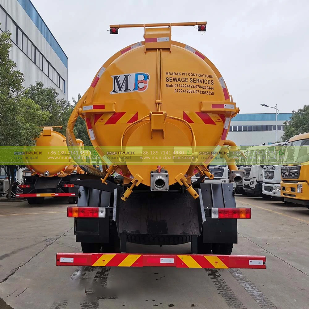FAW 12 Ton Cesspit Emptier Vacuum Truck Back FAW 12 Ton Cesspit Emptier Vacuum Truck Back