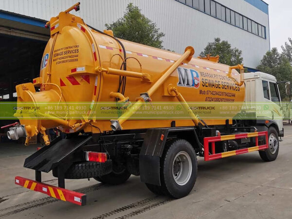 FAW 12 Ton Cesspit Emptier Vacuum Truck Side