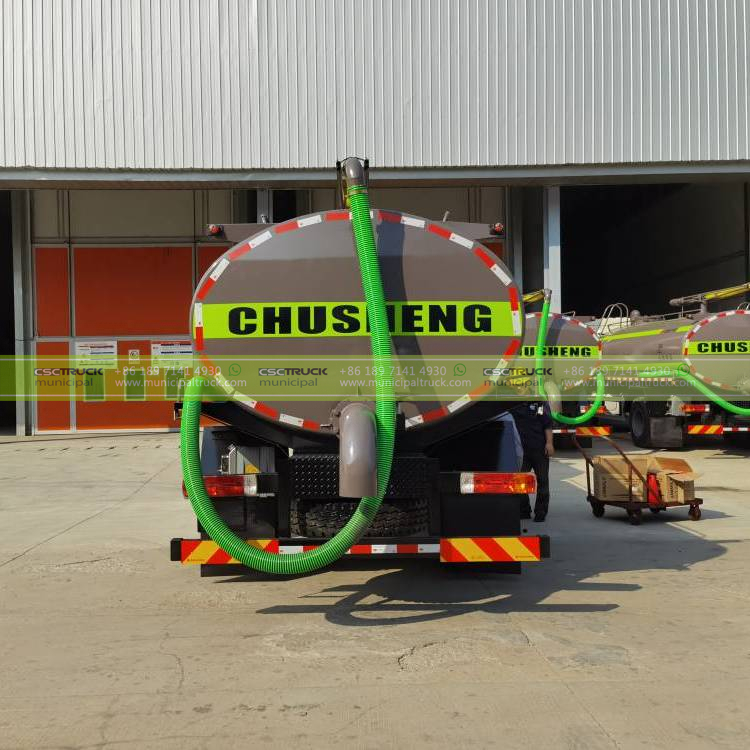 FAW 12CBM Septic Vacuum Truck Back Details FAW 12CBM Septic Vacuum Truck Back Details