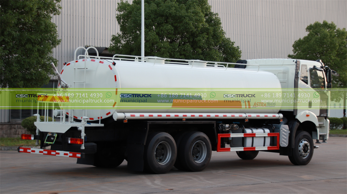 FAW 18,000L Water Bowser Truck Side FAW 18,000L Water Bowser Truck Side