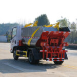 FAW 4CBM Self-Loading Tipping Garbage Truck Back Side