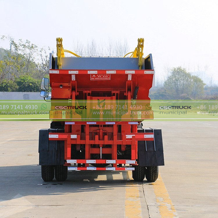 FAW 4CBM Self-Loading Tipping Garbage Truck Back