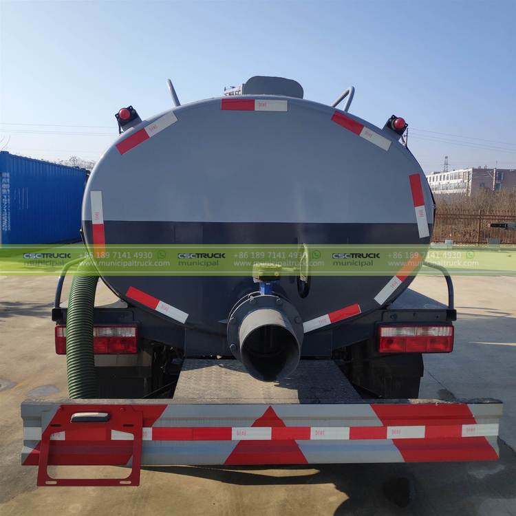 FAW 5,000L Cesspit Emptier Truck Back FAW 5,000L Cesspit Emptier Truck Back