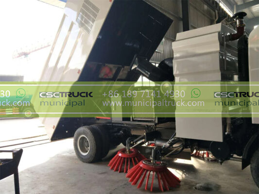 FAW 5CBM Street Sweeper Truck Working