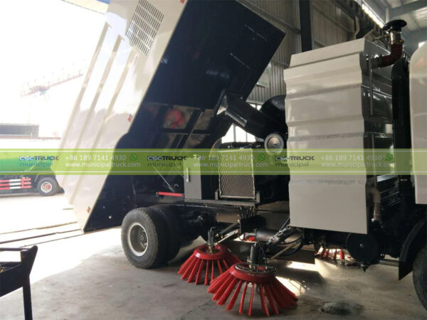 FAW 5CBM Street Sweeper Truck Working
