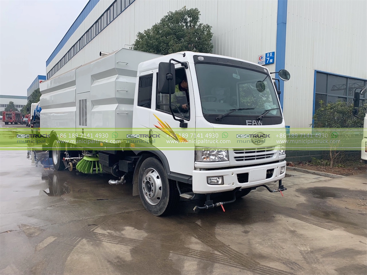 FAW Road Vacuum Cleaner Truck Side FAW Road Vacuum Cleaner Truck Side