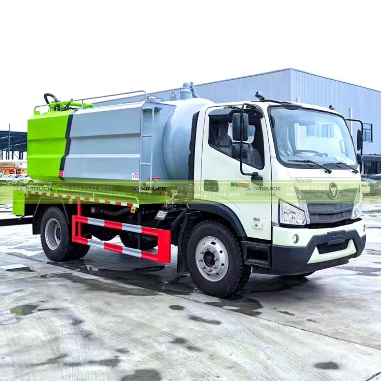 FOTON 10,000L Sewage Cleaning Suction Truck Side View FOTON 10,000L Sewage Cleaning Suction Truck Side View