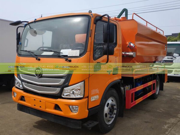 FOTON 8CBM Sewer Jetter Suction Truck Front