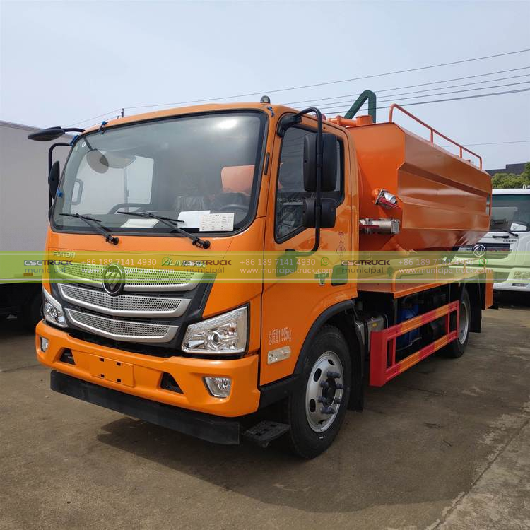 FOTON 8CBM Sewer Jetter Suction Truck Front FOTON 8CBM Sewer Jetter Suction Truck Front