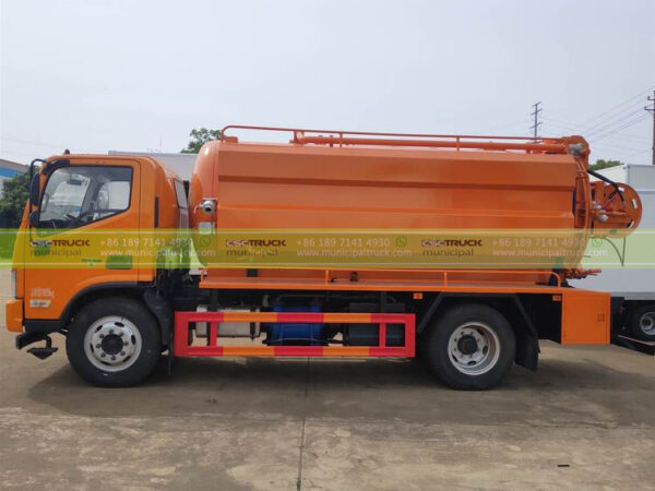FOTON 8CBM Sewer Jetter Suction Truck Tank