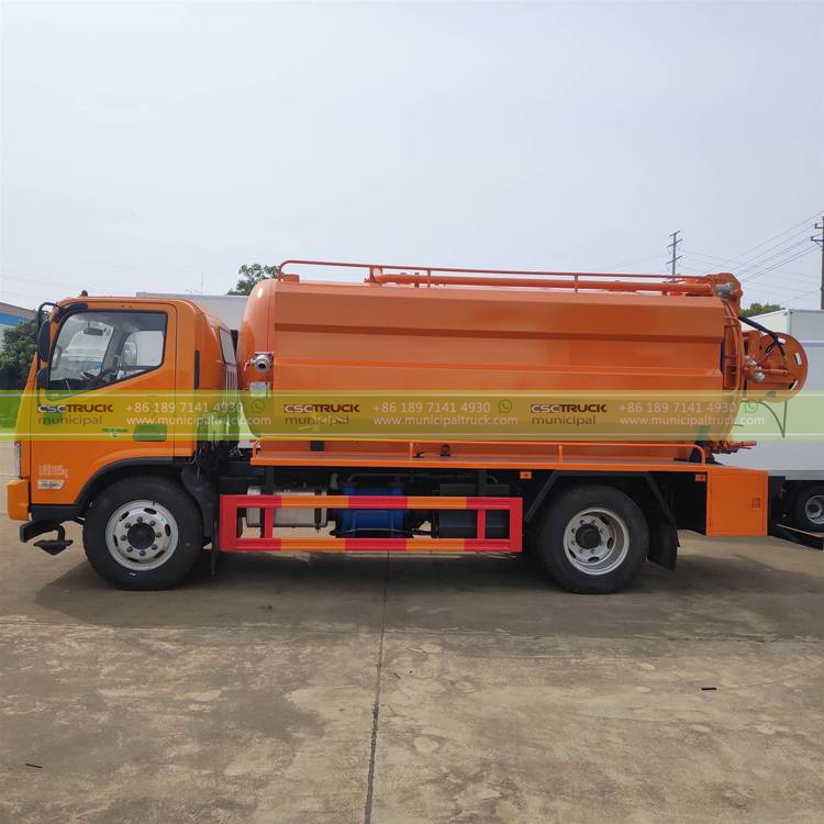 FOTON 8CBM Sewer Jetter Suction Truck Tank FOTON 8CBM Sewer Jetter Suction Truck Tank