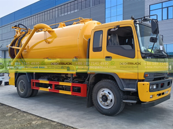 ISUZU 12,000L Combined Jet Vacuum Truck Right