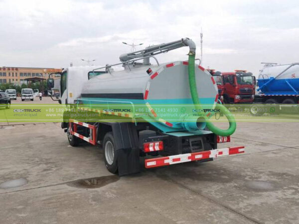 SHACMAN 5CBM Sludge Tanker Truck Back