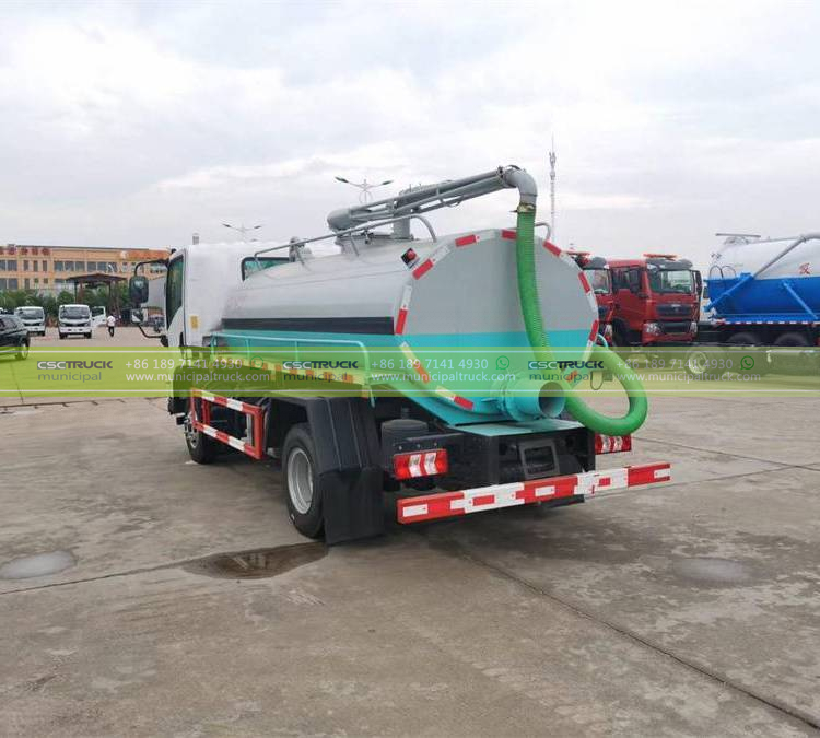 SHACMAN 5CBM Sludge Tanker Truck Back SHACMAN 5CBM Sludge Tanker Truck Back