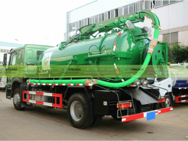 SINOTRUK 12,000L Combined Sewer Jetting Truck Left Back