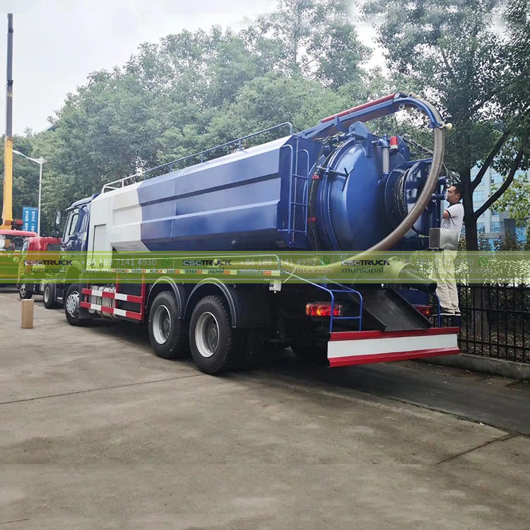 SINOTRUK 20CBM Combo Jet Vac Truck Details SINOTRUK 20CBM Combo Jet Vac Truck Details