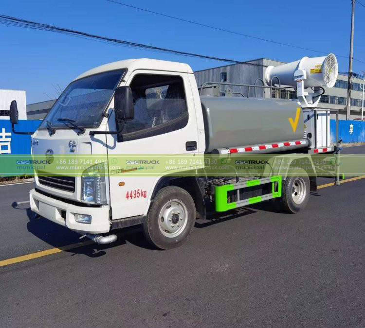 FAW 5CBM Dust Control Tank Truck Side FAW 5CBM Dust Control Tank Truck Side