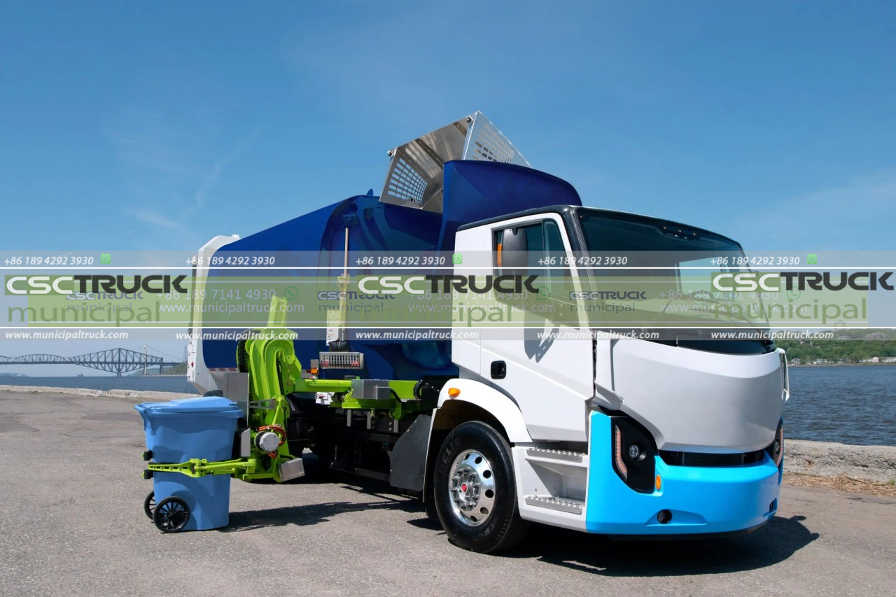 Automated side loader garbage truck